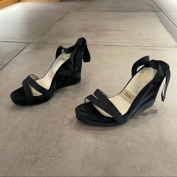 Christian Louboutin black wedges - Picture 2 of 6